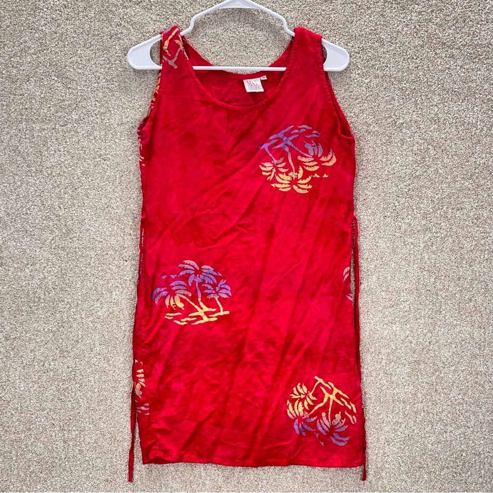 Imperfect vacation dress Max Mehra medium sleeveless tropical mini dress resort‎
